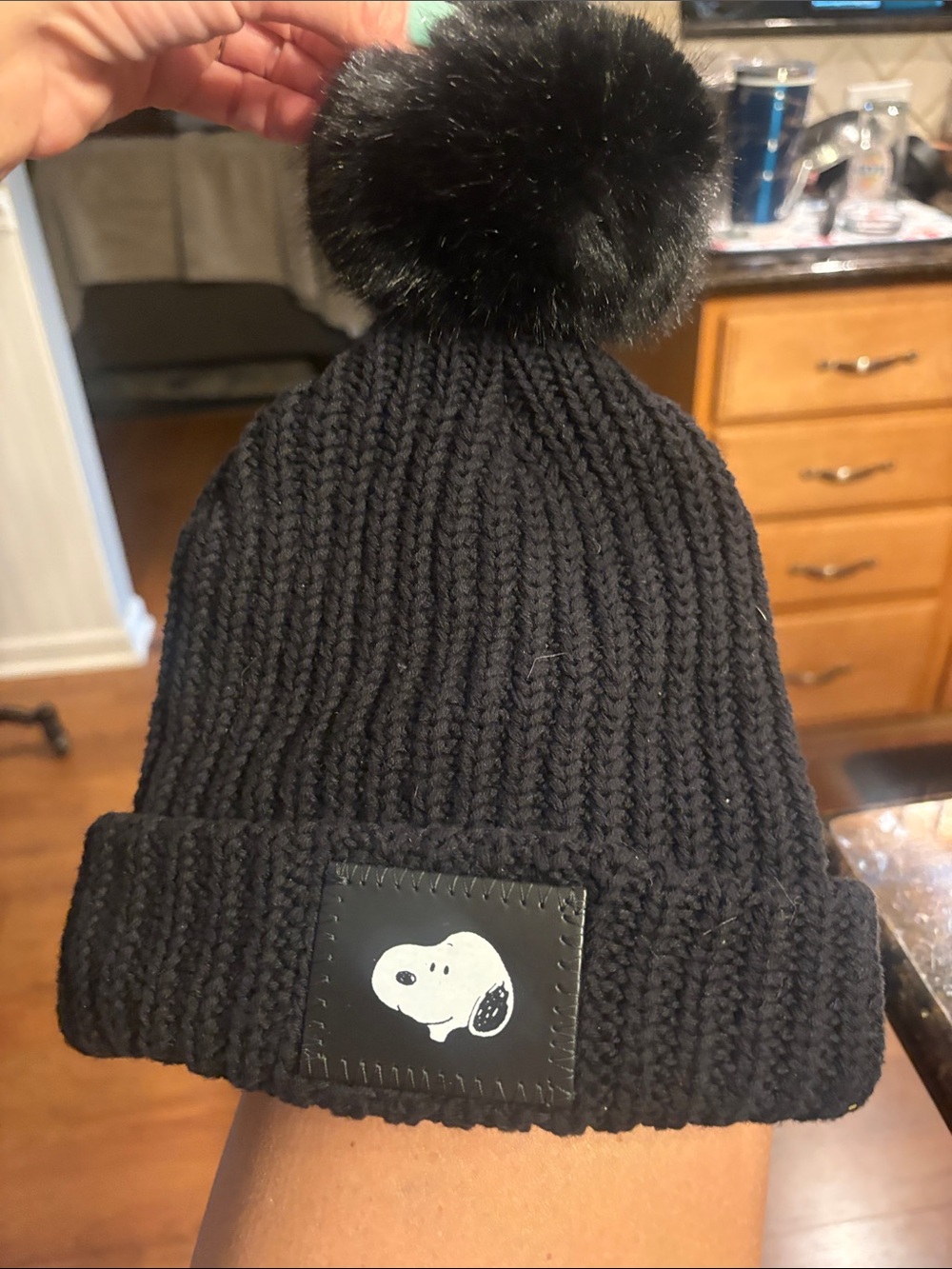 Love your Melon Snoopy Knit Pom Beanie.